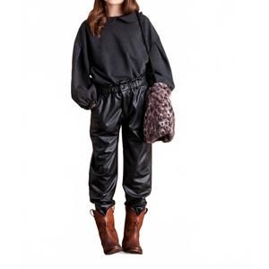 NEW TOCOTO VINTAGE sintetic leather pants in black